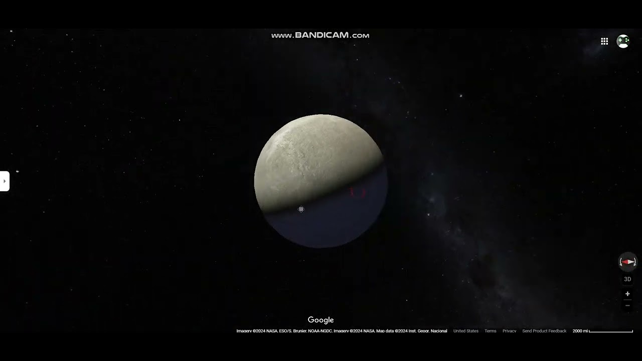 Saturn's Moon On Google Maps (Rhea) - YouTube