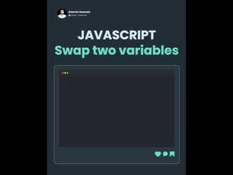 How to swap two variables in javascript - YouTube