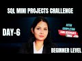 Day 6 | SQL Mini Project Challenge |Online Food Delivery App #dataanalytics #sqlforbeginners