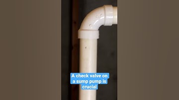 A check valve on a sump pump is crucial. Find out how it works.