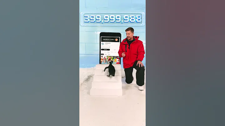 Can I Teach a Penguin To Subscribe?  #mrbeast #mrbeastshorts #mrbeastchallenge