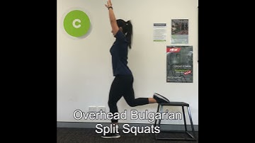 Overhead Bulgarian Split Squats