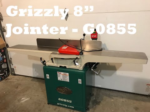 Grizzly G0855 8" x 72" Jointer with Built-in Mobile Base 