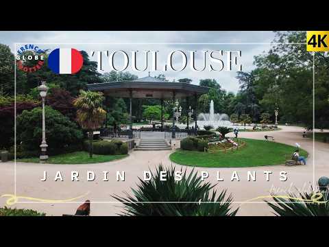 Toulouse Walking Tour 4K🇫🇷 Jardin des Plants➜ Grand Rond ➜Monument aux Combattants ➜Halle aux Grains