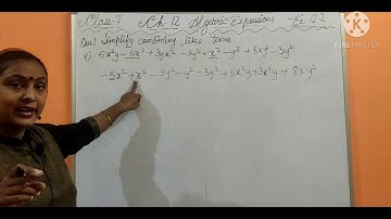 Q-1||(part -2)Ex-12.2||ALGEBRIC EXPRESSIONS||CLASS-7TH||NCERT SOLUTIONS||