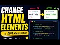 Change Element in Dom manipulation