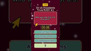 US Presidents Quiz #1.  Easy to Medium.  Can You Get 10/10? Fun Trivia Short Video.  #youtubeshorts
