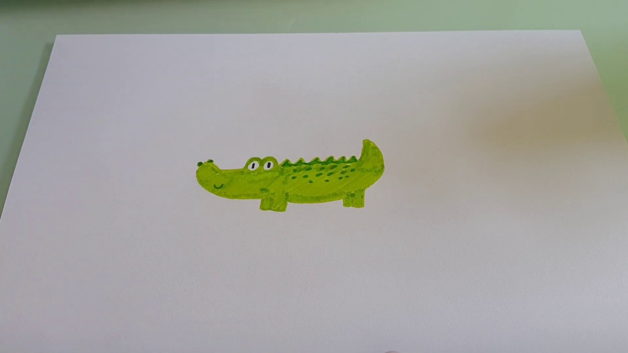 como desenhar um jacare facil,passo a passo - YouTube