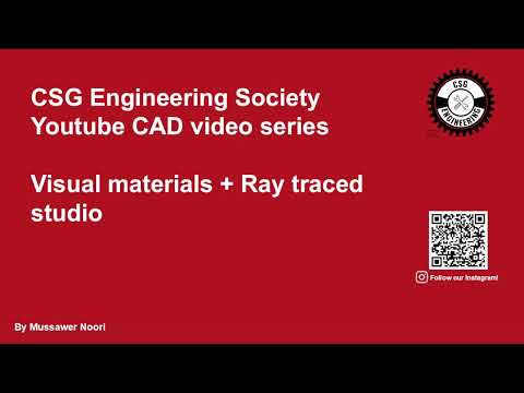 Visual Materials & Ray Tracing in NX | CSG ENGSOC Workshop