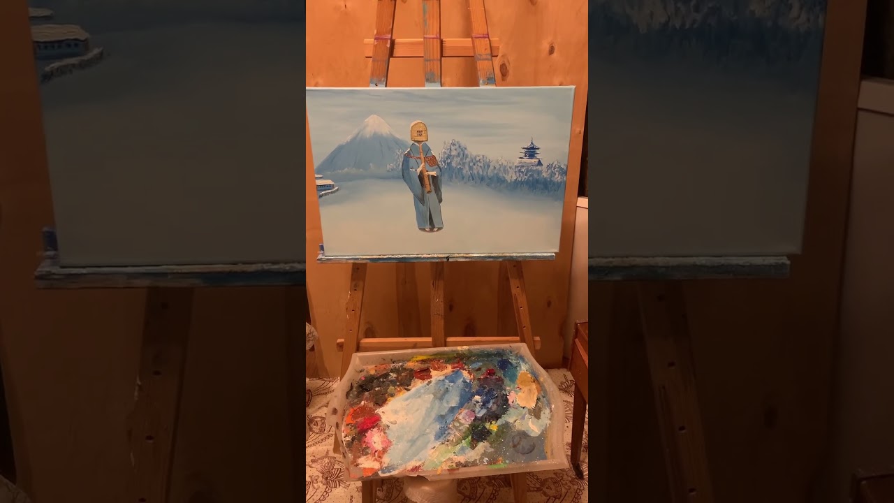 Комусо. Картина маслом.