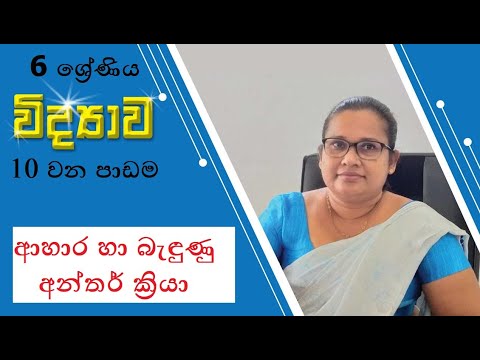 Grade 6 SCIENCE -ආහාර හා බැඳුණු අන්තර් ක්‍රියා