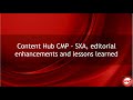 Content Hub CMP – SXA, editorial enhancements and lessons learned by Matt Knowles
