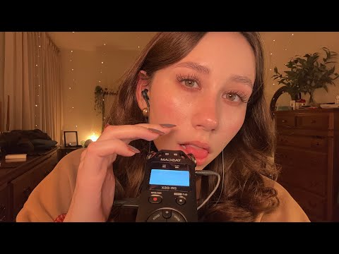 ASMR | Slow and Intense Tascam Mouth Sounds (Ear to Ear, Tongue Swirling, Mic Touching) REUPLOAD