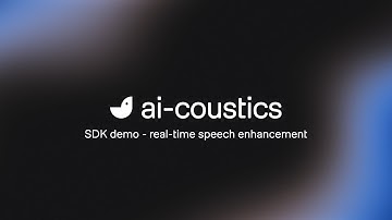 The ai-coustics SDK – real-time speech enhancement