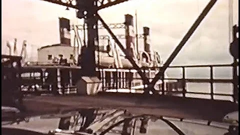 Car Ferry to P E I  in 1957 by Colin Mundy