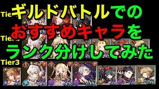 Ffbe幻影戦争 ギルドバトルでのおすすめキャラのランク考察 War Of The Visions 実況 Wotv Youtube