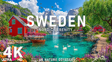 Sweden 4K • Peaceful Nordic Landscapes with Relaxing Piano Music