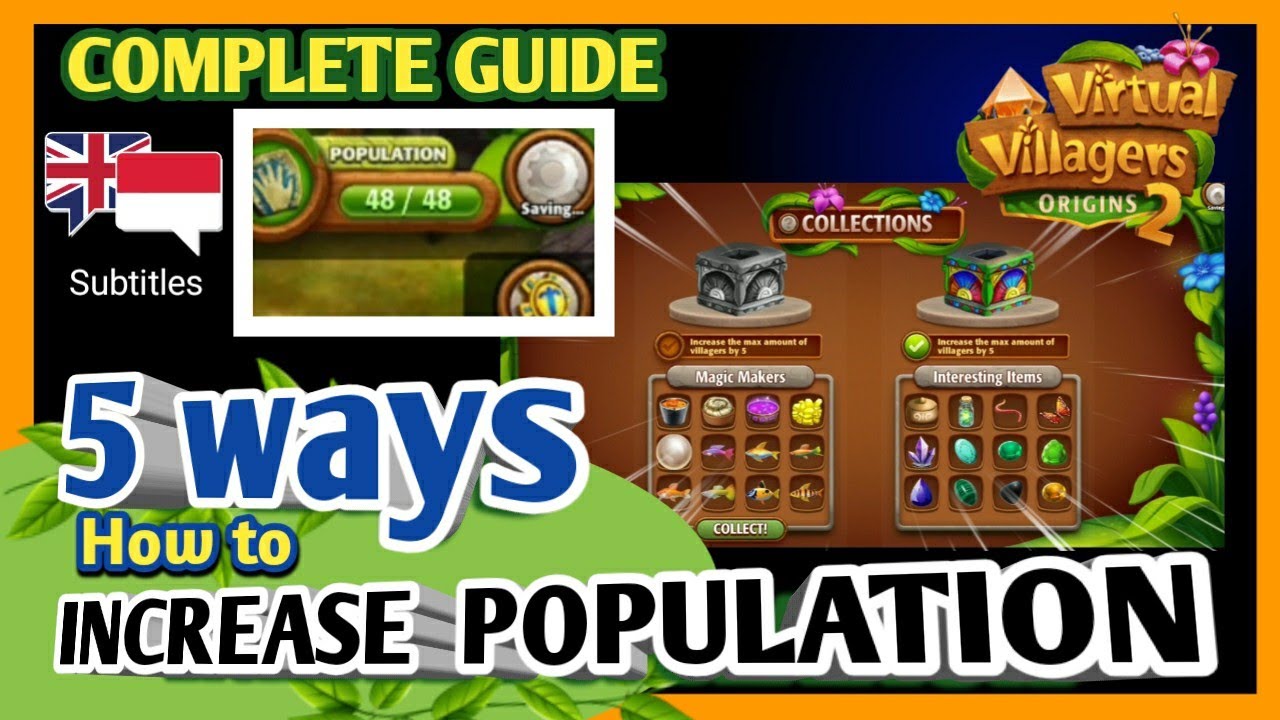 How to Increase Population VIRTUAL VILLAGERS ORIGINS 2 YouTube