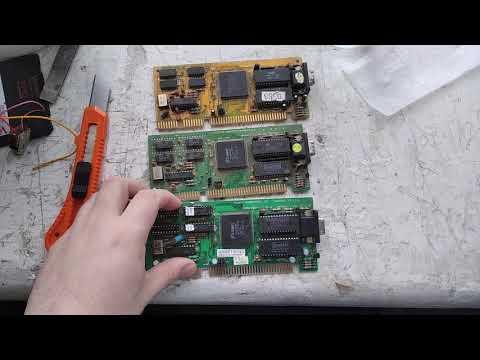 Тест ISA-шных VGA видеокарт Trident для будущего проекта