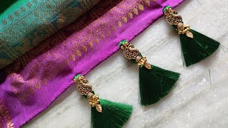 #sareekuchutasselsdesign new idea unlocked #using #peacock #Antique elegant look design #smartart
