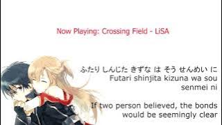 LiSA - Crossing Field (Sword Art Online Opening 1) with Romaji Lyrics & Eng Sub