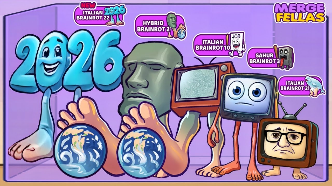 Merge Fellas Hybrid 2,Italian brainrot 22,21,10 & sahur brainrot 3⁉️ Max Level Gameplay