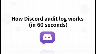How Discord audit log works (in 60 seconds)