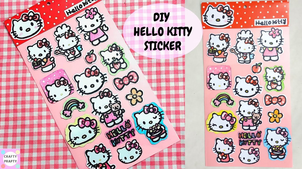 Diy Hello Kitty Sticker Book/how to make sticker book/diy Sticker