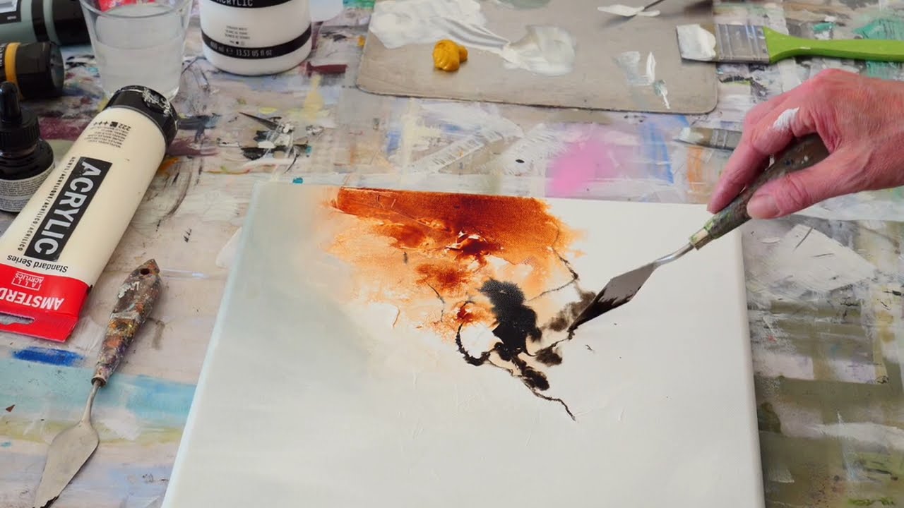 Easy Painting for Beginners/Abstract Painting /peinture abstraite / Acrylic