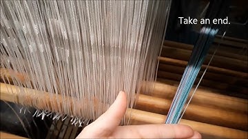 Threading Texsolv heddles on a countermarche loom