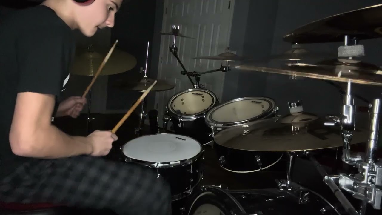14 yo War Metal drumming. No triggers and no cheating. 