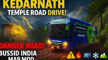 Bus Simulator Indonesia 🚌 Kedarnath Temple Map Mod | Indian Mountains Road Drive | BUSSID Gameplay