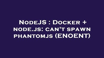 NodeJS : Docker + node.js: can