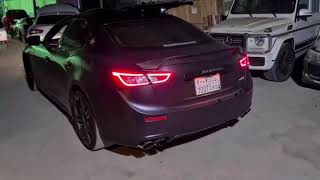 Maseratti Ghibli Stage 2 550Hp Downpipe  Accelerate 200km/h , Exhaust sound bangs