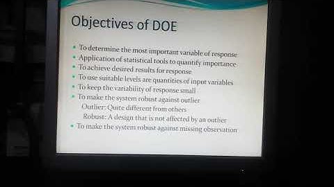 Design & Analysis Of Experiment-1 lec 1