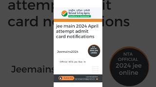 Jee main admitcard 2024 #jeeadmitcard #jee2024exam #jeeaspirant #jeeadmitcard #jeeexamupdate #jee