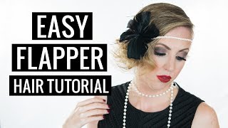 EASY Halloween Hair Tutorial: 1920s Flapper