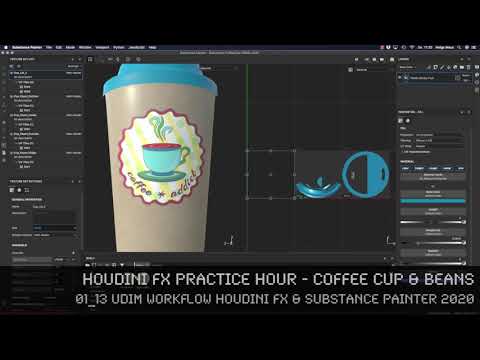 CoffeeCup - 01_13 UDIM Material in Workflow in Houdini FX & Substance ...