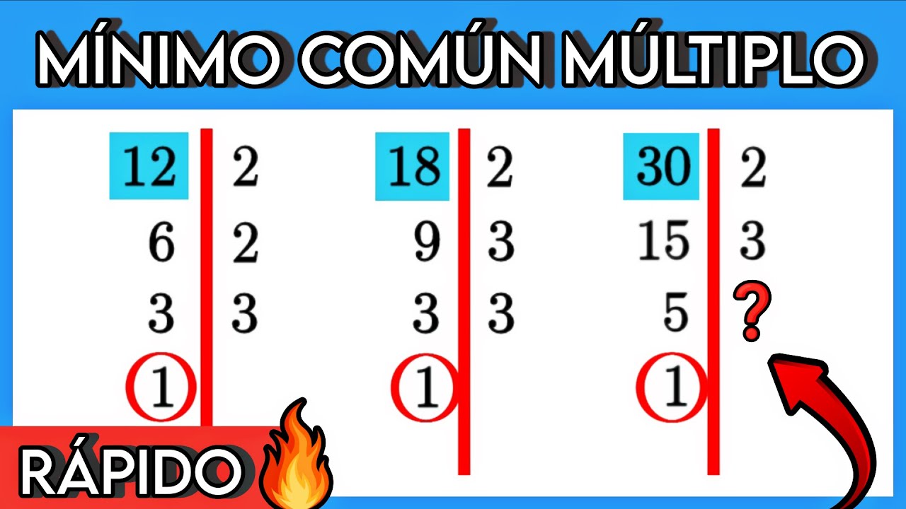 ▶️ APRENDE CÓMO CALCULAR EL MÍNIMO COMÚN MÚLTIPLO [SUPER FÁCIL Y RÁPIDO] 🚀
