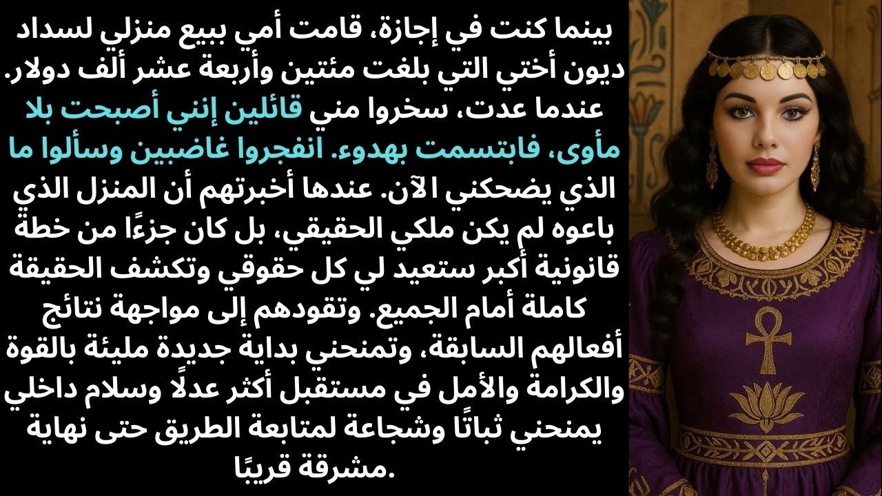 أمي باعت منزلي لسداد ديون أختي