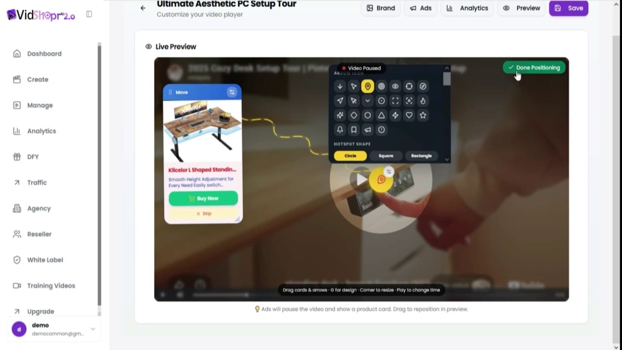 YouTube player