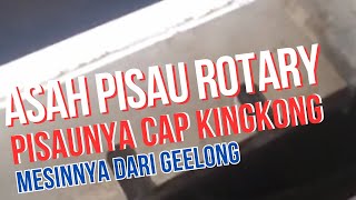 Cara asah pisau yang benar agar tajam untuk mengupas kayu di mesin rotary