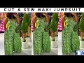 How To Cut And Sew An Oversized Palazzo Jumpsuit With Belt And Pockets. easy beginners friendly