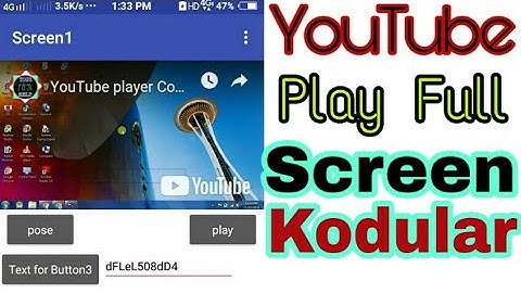 YouTube player full screen App testing video || Kodular full tutorial hindi mai || YourNewHelp
