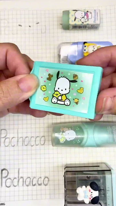 Let’s rate the cutest Pochacco erasers ever! 🩵From 1/10 to 10/10 😍#KawaiiEraser #Pochacco #Sanrio