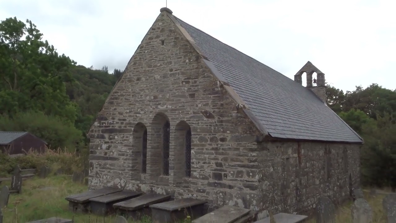 External view of medieval Eglwys St Brothen's Church, Llanfrothen Gwynedd Cymru/Wales 26.9.22