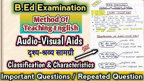Audio-Visual Aids (Classification & Characteristics) #audiovisual #audiovisual #bedexam #deled #btc