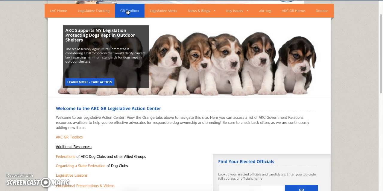 AKC Legislative Action Center Welcome Video YouTube