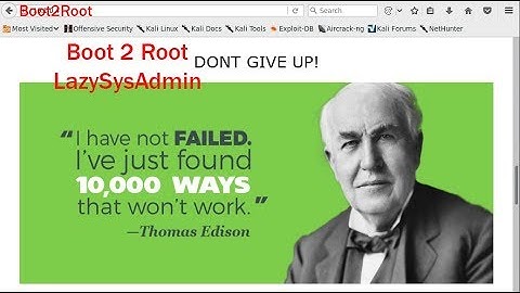 Boot2Root lazysysadmin Walk through