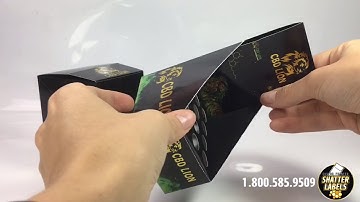 Custom Printed Display Boxes for 12 packs of 1g and half g Vape cartridges by Shatter Labels